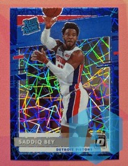 2020-21 Panini Donruss Optic Rated Rookie Blue Velocity Prizm #169 SADDIQ BEY RC